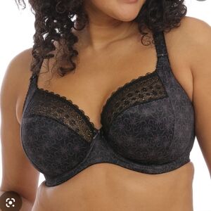 Elomi 4340 Kim Underwire Black Plunge Bra Size US 38M,  UK38J